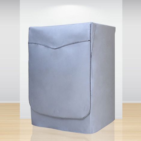 Housse extérieure pour lave-linge et sèche-linge, housse imperméable pour lave-linge avec ouverture frontale (gris clair, 6-7,5 kg) M (1/3)