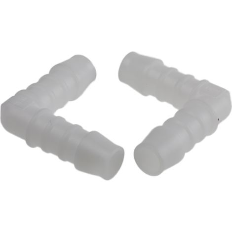 Coupleur coudé RS PRO Mâle Coude, Enfichable, en POM ( Prix pour Paquet de 5 )