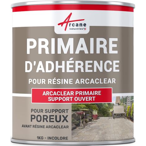 Arcane Industries – Primaire d'accroche étanchéité pour support poreux – Résine transparente 1 kg – Protection UV et anti-taches – Application facile