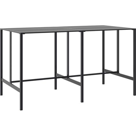 Maison Exclusive - Bartisch Schwarz 200x100x110 cm Pulverbeschich