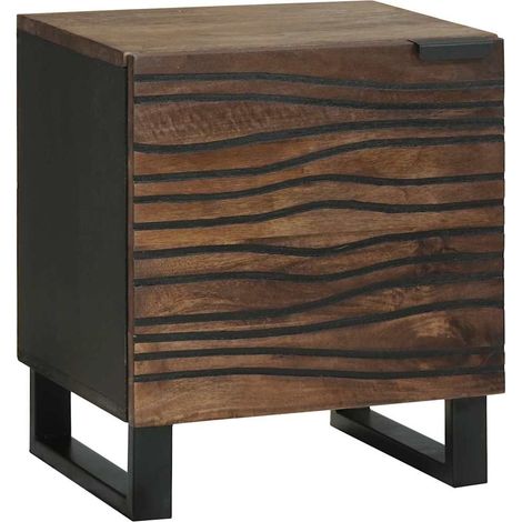 Lot de 2 Cabinet de chevet,Table de chevet,Table de nuit Noyer 40 x 33 x 46 cm CFW761786 (1/5)
