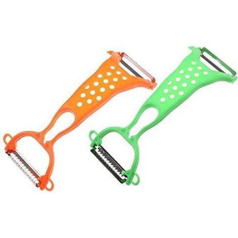 1pc 2-tête Légumes Peeler, Pommes De Terre Carotte Grater Cutter Râpe Éminceur Peeling Machine, Outils De Cuisine (1/5)