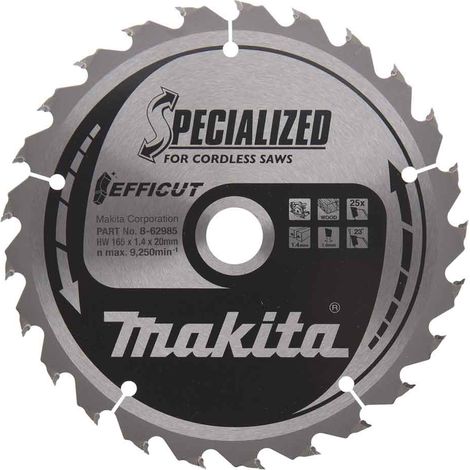 Makita B-62985 Efficut Lama per sega circolare 165x20 mm per legno (1/10)