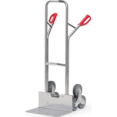Fetra Aluminium-Treppenkarre, mit dreiarmigen Radsternen, Schaufelbreite 480mm (1/3)
