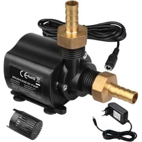Minibomba de agua de 12 V, 800 L/H, 4,5 m, sumergible, de 15 W, ideal para estanques, fuentes, acuarios y jardines. (1/5)