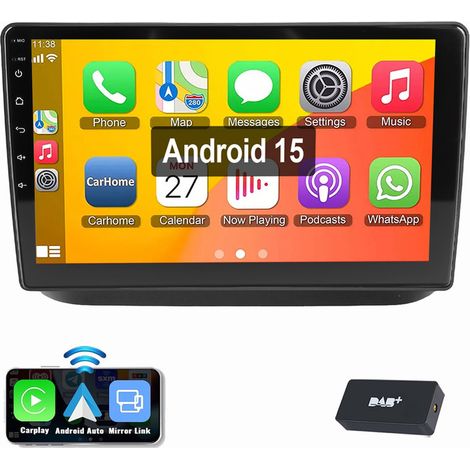 Pour Skoda Fabia II 2008-2013 Carplay Android 15 Autoradio BT GPS Navi RDS 2+64G DAB (1/5)