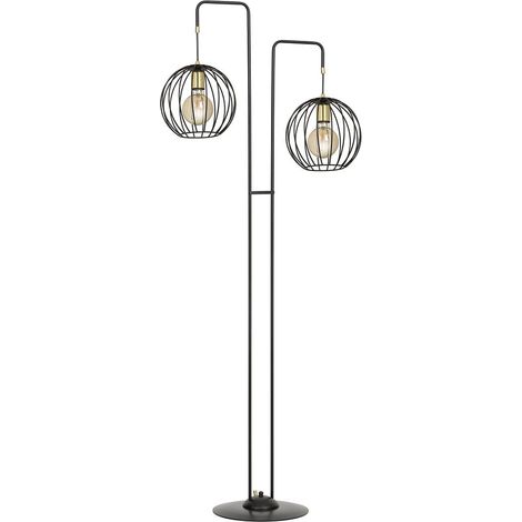 Lampadaire Emibig Albio LP2 métal noir/or 2xE27 155 cm (1/5)