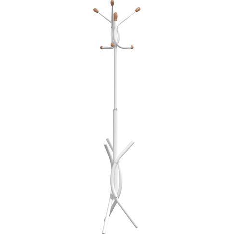 vidaXL Kleiderständer weiß 176 cm pulverbeschichteter Stahl