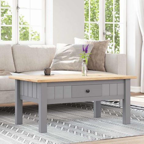 Table basse de salon, Table Café, Gris 100x60x45 cm Pin massif Assortiment Panama OIB4158E (1/5)