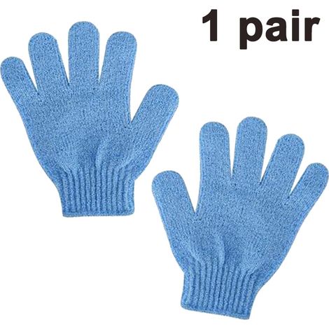 1 Paire Gants de bain, texture double, nylon élastique, exfoliation corps, douche spa massage (1/5)