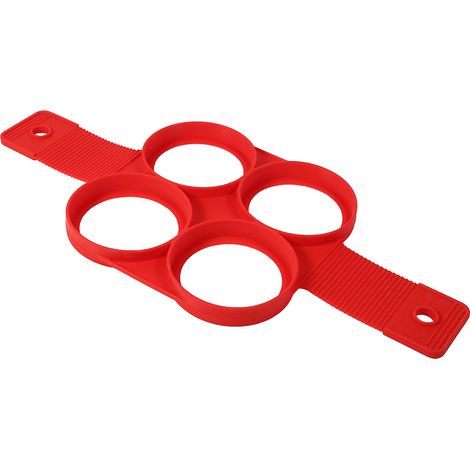 Moule À Pancake En Silicone Antiadhésif Pour Petit Déjeuner Cuisine Forme Ronde Lot De 4 (1/2)