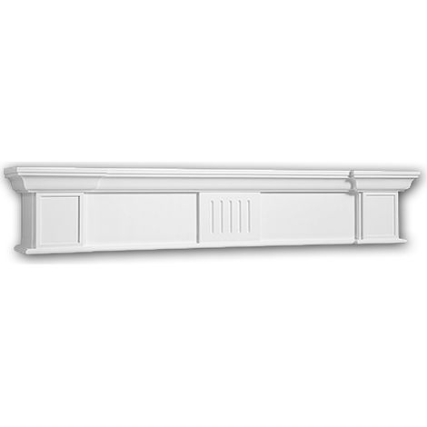 Profhome Decor – Cheminée décorative blanche 129,5 cm – Manteau de cheminée en polyuréthane haute densité – Design intemporel classique – Pour intérieurs et extérieurs
