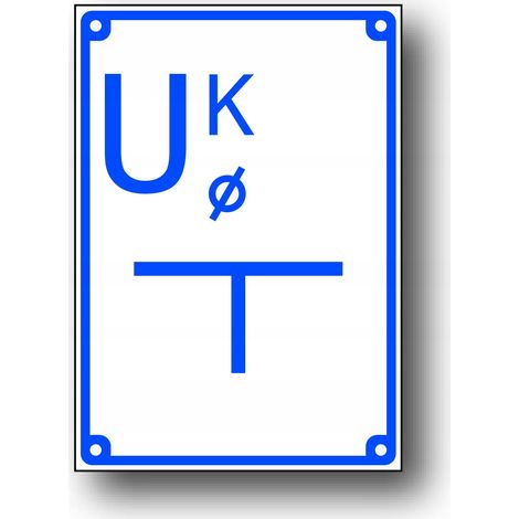 Tablero de dirección de estación de cátodo del Reino Unido, 140 x 200, PVC, para obras hidráulicas.