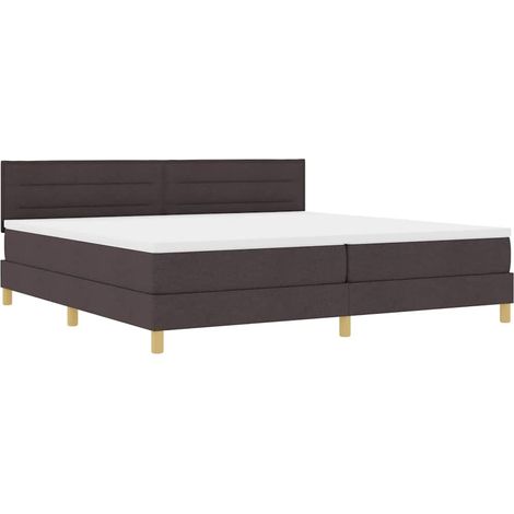Maison Exclusive - LED Boxspringbett mit Kopfteil Dunkelbraun 200