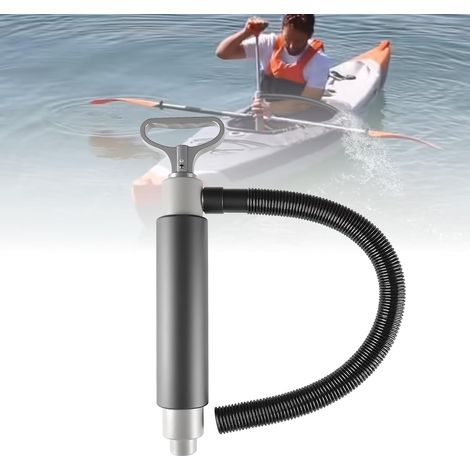 Pompe de cale manuelle avec tuyau – Pompe à eau manuelle pour kayaks, canoës et bateaux, outil de déshydratation d'urgence, 1 pièce (1/4)