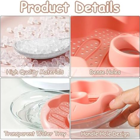 Boîte ronde pour herbe à chat, plateau de culture hydroponique pour herbe à chat, kit de culture d'herbe à chat en plastique sans terre pour une utilisation en intérieur (1/3)