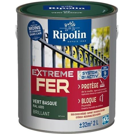 Extrem grün Basque RAL 6005 glänzend - RIPOLIN - 2 L