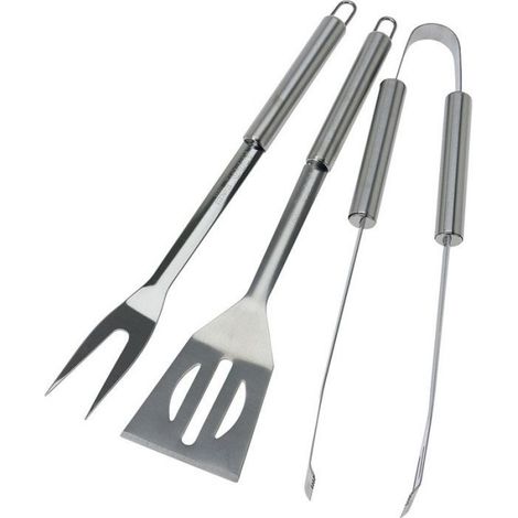 Kit Barbecue - 3 Pièces - Acier Inoxydable - Poignées Isolantes - Lave-Vaisselle - 1 Set (1/2)