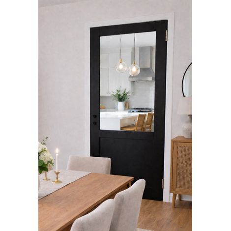 Blocco porta officina nero senza montante H204 x L73 Tabella dimensioni spingendo a sinistra