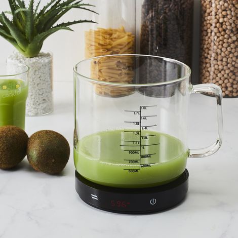 Balance Électronique - COOK CONCEPT - 5KG - Verre Doseur Amovible 1.5L - Noir et Transparent (1/5)