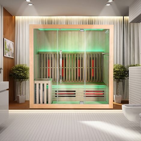 Sauna Combi Boreal® Elégance 4 - 200x125 Infrarouge + Vapeur (1/5)