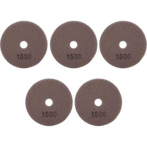 5Pcs 4in Diamond Wet Polishing Pads Soft Grinding Disc Kit for Marble Granite Ceramics1500 Grits