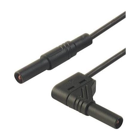 SKS Hirschmann MLS WG 25/2,5 sw Puntali di sicurezza [Spina a banana 4 mm - Spina a banana 4 mm] 25.00 cm Nero 1 pz.