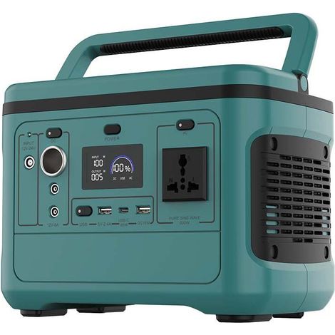 V-Tac – Station d’énergie portable 600W 568Wh – Sortie AC 500W – Chargeur sans fil 15W – Compatible solaire – Écran LCD – Idéal camping et urgence (1/5)
