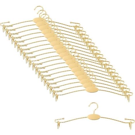 20 PièCes DoréS Pour Sous-VêTements Cintre D'Affichage De Soutien-Gorge En MéTal Cintres AntidéRapants,Or (1/4)