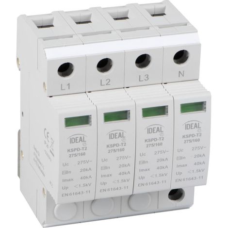 Parafulmine Kanlux kspd-t2 275/160 20 kA 72x91 mm (1/3)