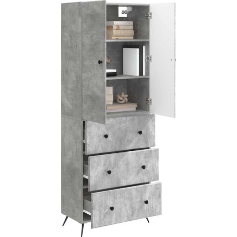 Set di armadi 2 pz Grigio Cemento 66 x 34,5 x 90 cm DAS647313 (1/5)
