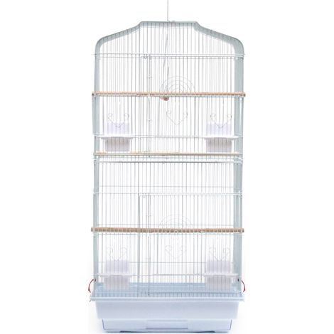 Skecten Jaulas De Pájaros Grandes De Alambre De Hierro Blanco 46x36x92cm (1/5)