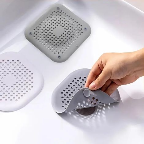 Obturateur de bonde en silicone, accessoire de salle de bain, protecteur de bonde de douche, filtre de bonde d'évier, bouchon pour cheveux, convient aux douches, cuisines, salles de bain et baignoires (1/5)