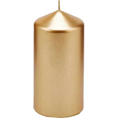 CANDELA MOCCOLO H.15 D.6,8CM ORO (1/3)