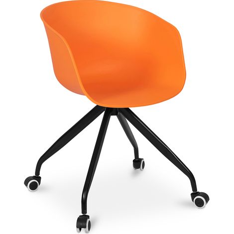 Office Chair with Armrests - Desk Chair with Castors - Guy - Joan Orange (1/5)