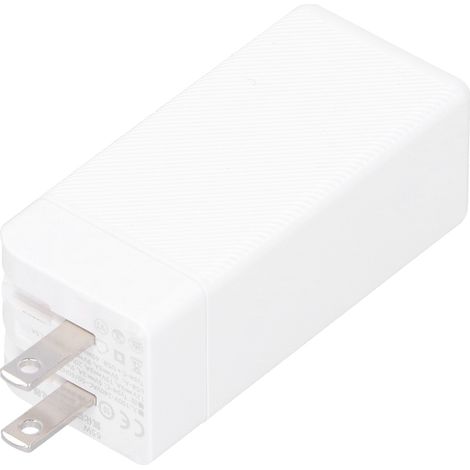 Adaptateur secteur GaN PD double port 65 W, chargeur pliable, bloc de charge rapide, prise 100-240 V US (1/5)