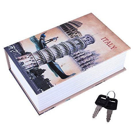 Coffre-fort de Livre avec Serrure à Clé, Boîte de Serrure Secrète en Métal pour Détournement de Dictionnaire pour Bureau à Domicile, Boîte de Collection, Boîte de Dissimulation (1/5)
