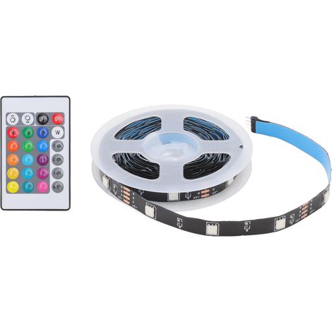 Bande LED intelligente RGB WiFi multifonctionnelle, contrôlable via application, intensité variable, longueur 5 m (16,4 pi), idéale pour les fêtes à domicile et les KTV. (1/5)