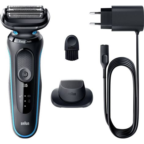 [NEUWERTIG] B-Ware Braun Folienrasierer 51-M1200s Akku Rasierer Trimmer wasserdicht schwarz blau (1/2)