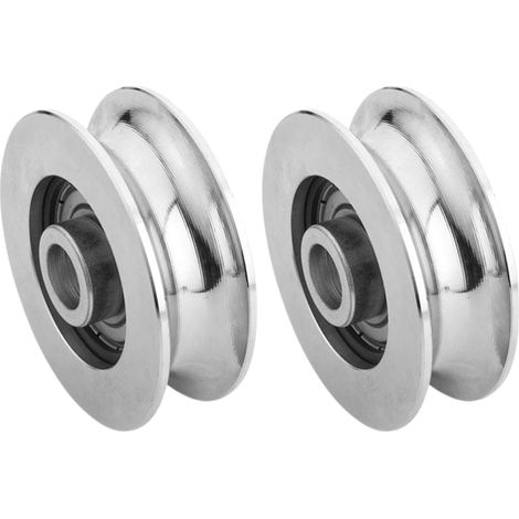 Lot de 2 Roues acier diamètre Ø 80mm-gorge ronde 16mm – charge maxi 655kg