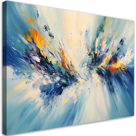Quadro su tela, Arte astratta Composizione a olio - 60x40 (1/3)