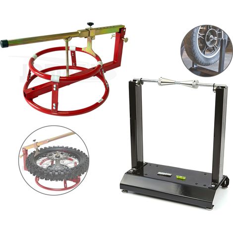 Kit Cambio De Ruedas De Moto: Destalonador De Ruedas Para Montar Y Desmontar + Equilibradora De Ruedas (1/5)
