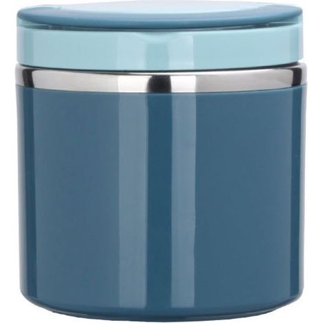 Boîte à lunch avec couvercle - Boîte à lunch isotherme - Boîte à lunch scolaire - Acier inoxydable - Bleu (1/5)