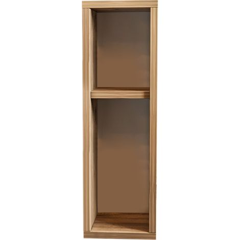 Table de chevet en bois "Turra" - 20 x 15 x 65 cm - Marron (1/4)