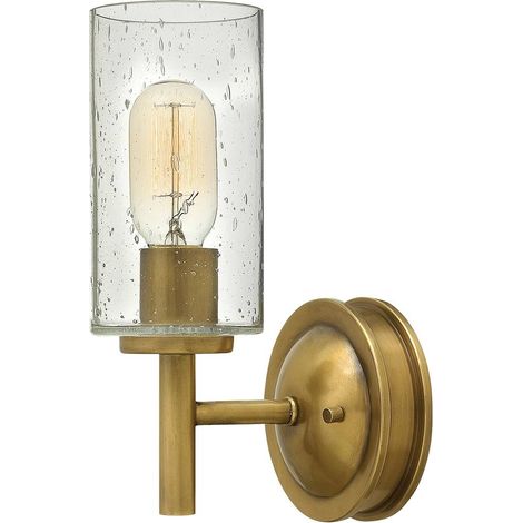 Applique Contemporanea Collier Acciaio Ottone Antico Vetro 1 Luce E27 (1/5)