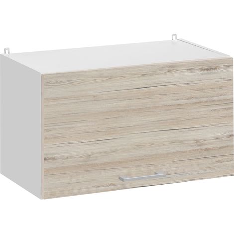 Mueble alto de cocina Eco Nogal Blanqueado 1 puerta abatible L 60 cm (1/5)