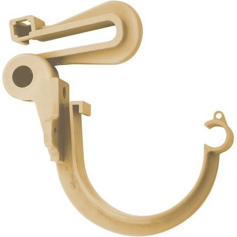 First Plast – Crochet bandeau orientable PVC 16 demi-ronde – Résistant aux intempéries – Pour gouttières – Couleur sable