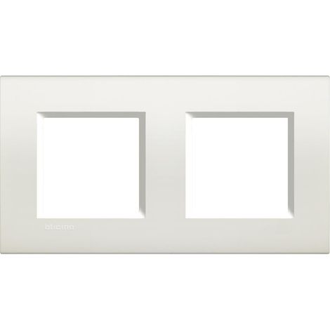 Placca quadrata Livinglight bianca 2 x 2 moduli LNA4802M2BI