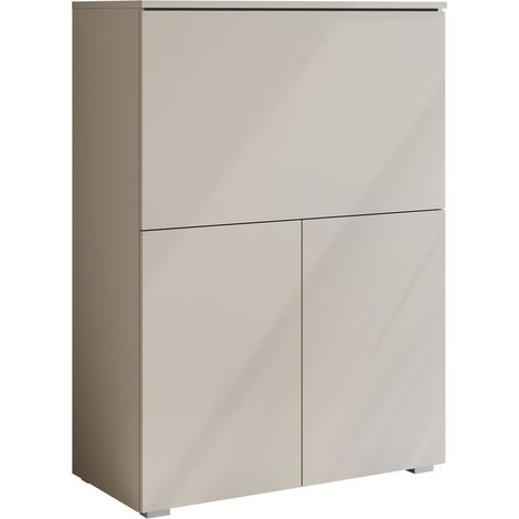 Aparador Mirfivo 107, Cachemira, 126x90cm, Número de puertas: 042cm, Aglomerado laminado, LED