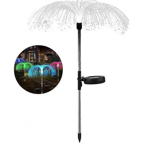 Lampe solaire d'extérieur romantique en forme de méduse, décoration design pour la maison et le jardin, idéale pour les fêtes.